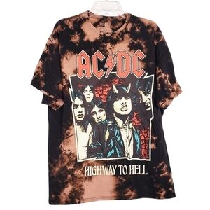 ACDC Highway to Hell tie dye band tee